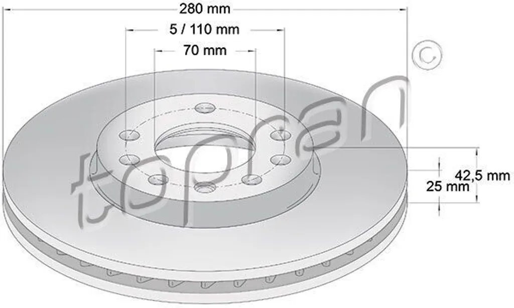 Disque de frein haute performance fonte pour Astra G et Zafira A