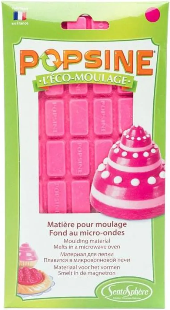 Popsine rose Sentosphère : matière naturelle pour moulage et modelage DIY