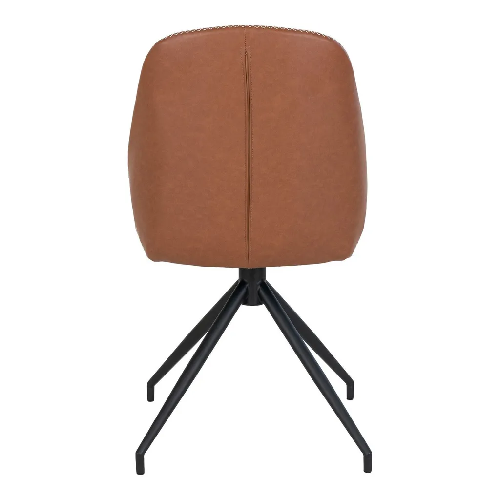 Fauteuil de Table MonteCarlo Pivotant Marron pour Repas Confortables