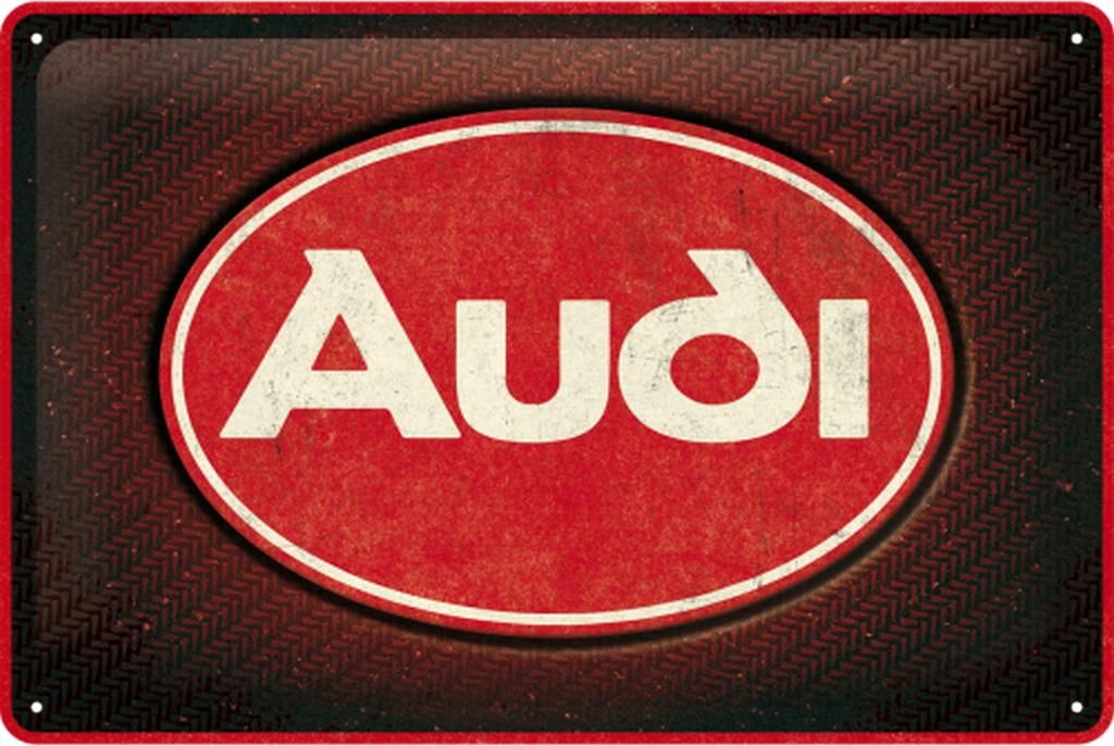 Metalowy Plakat 20 X 30Cm Audi Logo Red Shine Zdjęcie produktu 