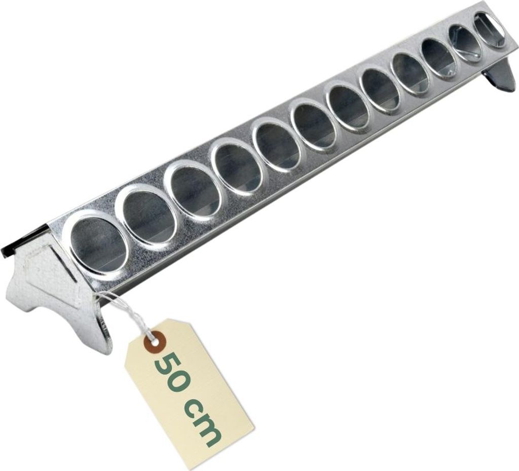Futtertrog Metall Küken Futterautomat Hühner Zubehör Produktbild 