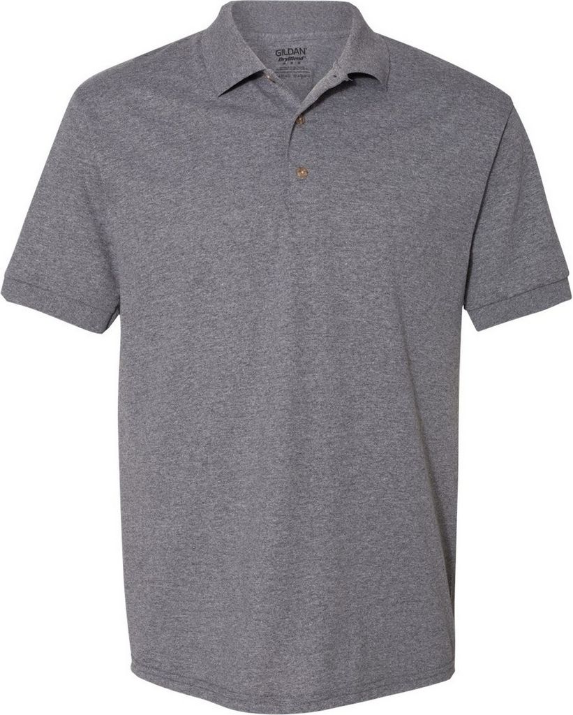 Gildan DryBlend Herren Polo-Shirt, Kurzarm BC496 (M) (Graphit meliert)