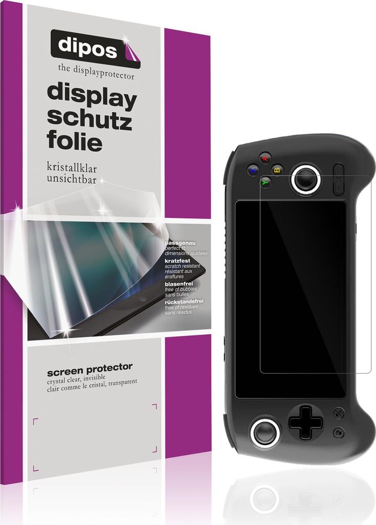 2x Schutzfolie für Anbernic RG556 klar Displayschutzfolie Folie Display Schutz dipos