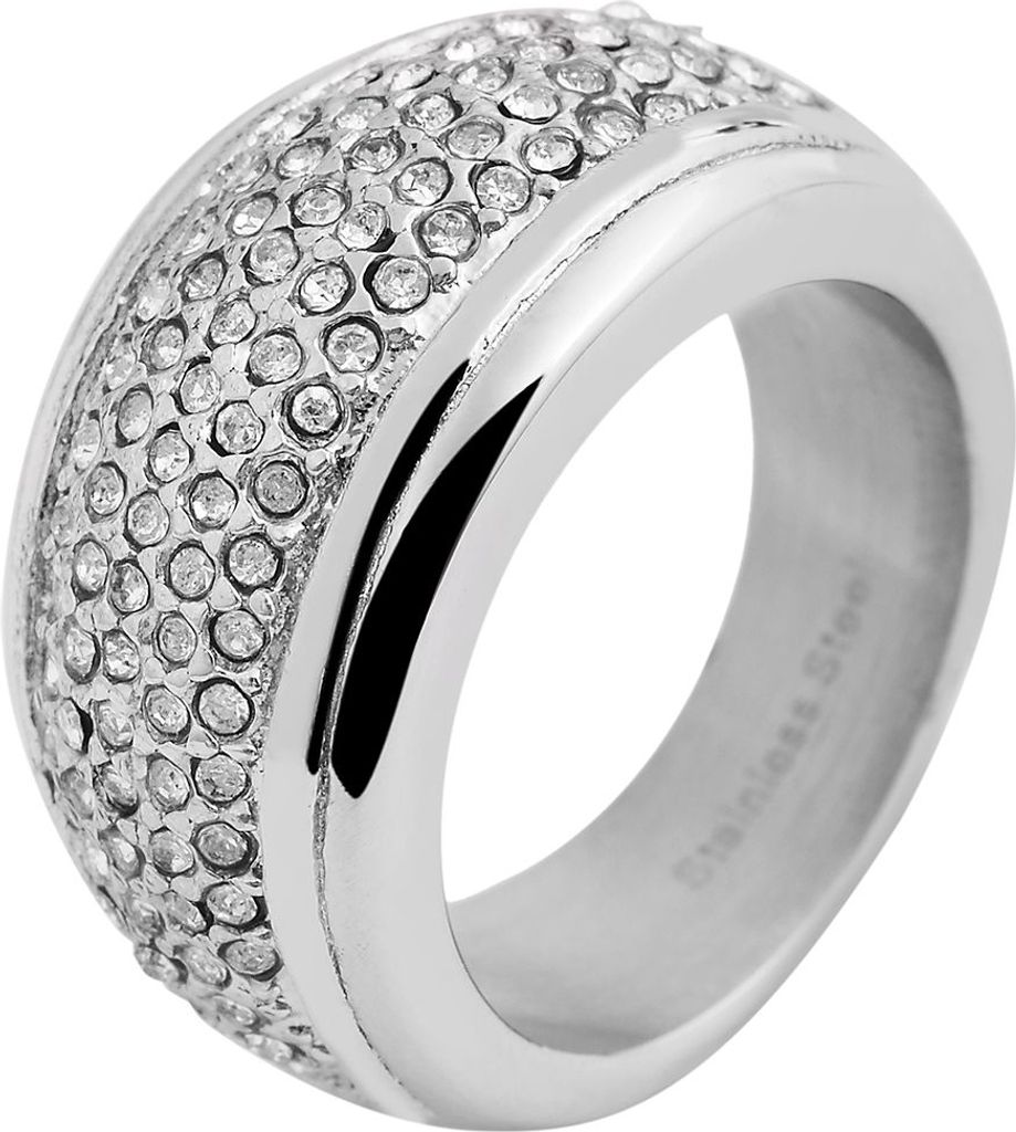 Akzent Damen-Ring aus Edelstahl, Gr. 56