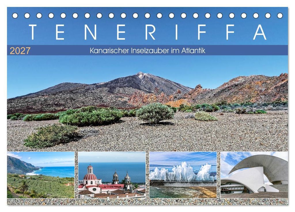 TENERIFFA Kanarischer Inselzauber im Atlantik (Tischkalender 2027 DIN A5 quer), CALVENDO Monatskalender