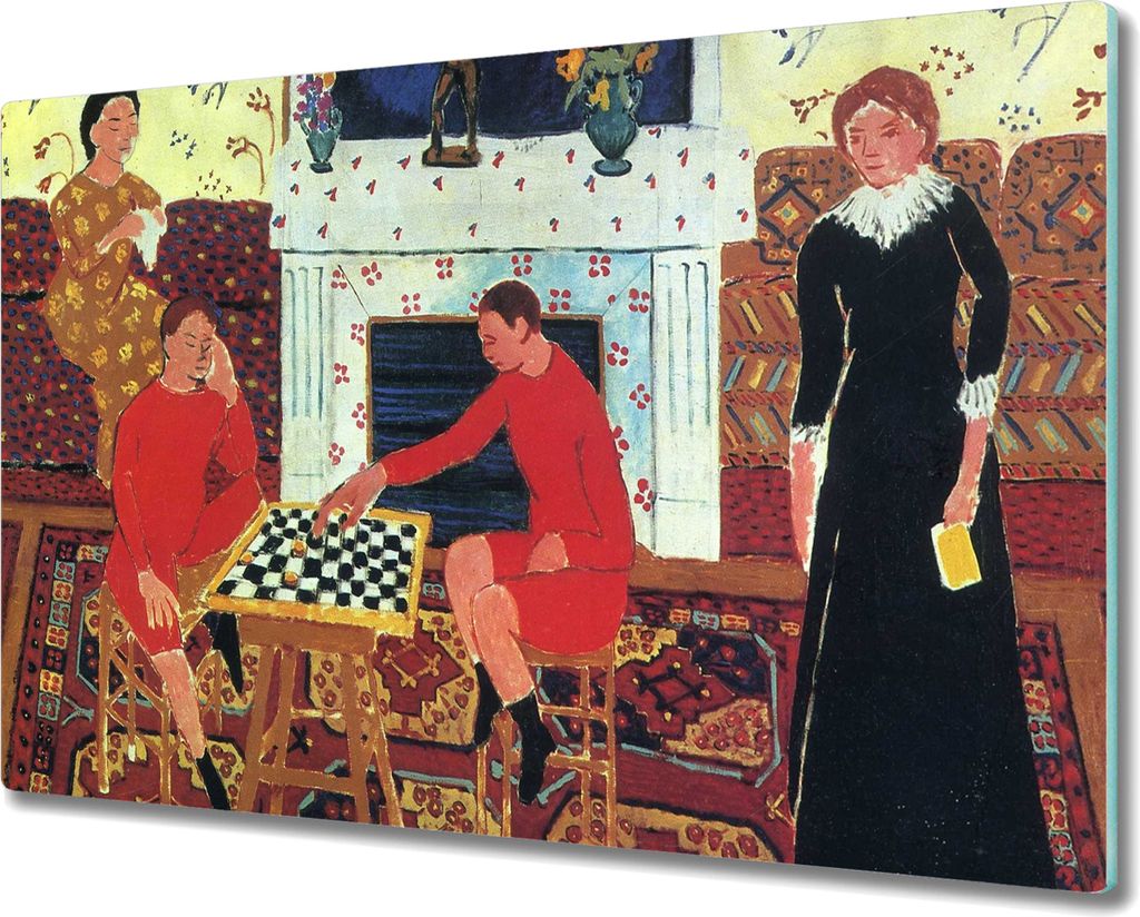 Coloray Kochplattenabdeckung Herdabdeckplatte 80x52 cm Hackbrett Schneidebrett Küchenbrett - Familie theist Henri Matisse