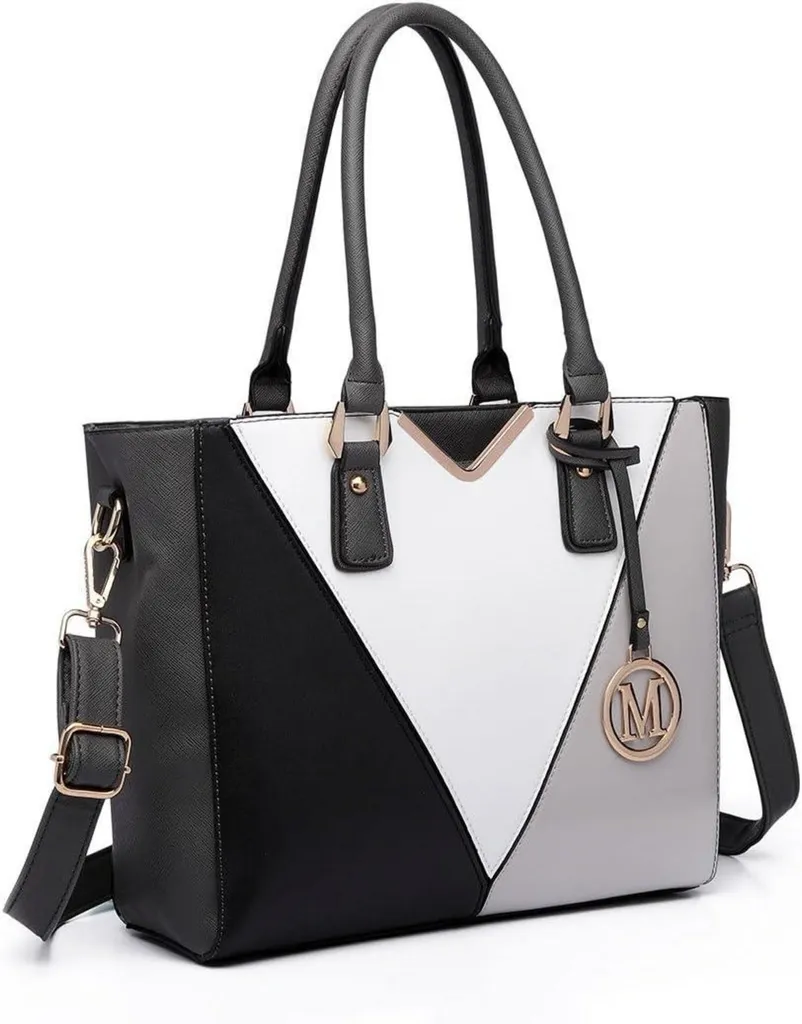 Sac de Bureau Femme Gris en V - Idéal pour Travail, Cours et Sorties