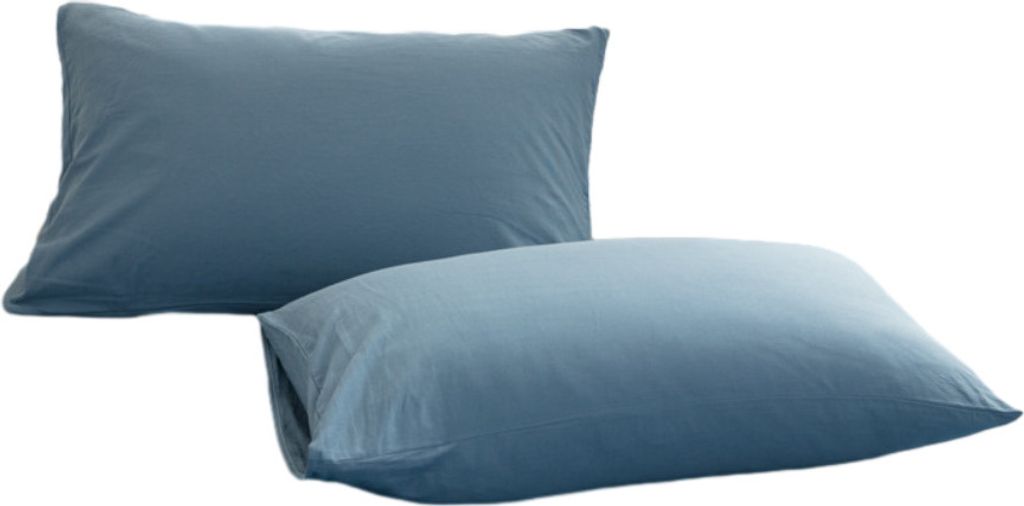 Kissenbezüge, 2er-Set, Standardgröße 48x74cm, Weiche Und Atmungsaktive Baumwoll-Kissenbezüge, Hautfreundliche Kissenbezüge(Blau)
