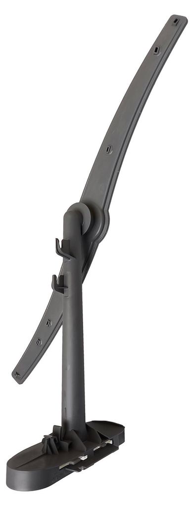 A gray dishwasher spray arm assembly is shown against a white background.