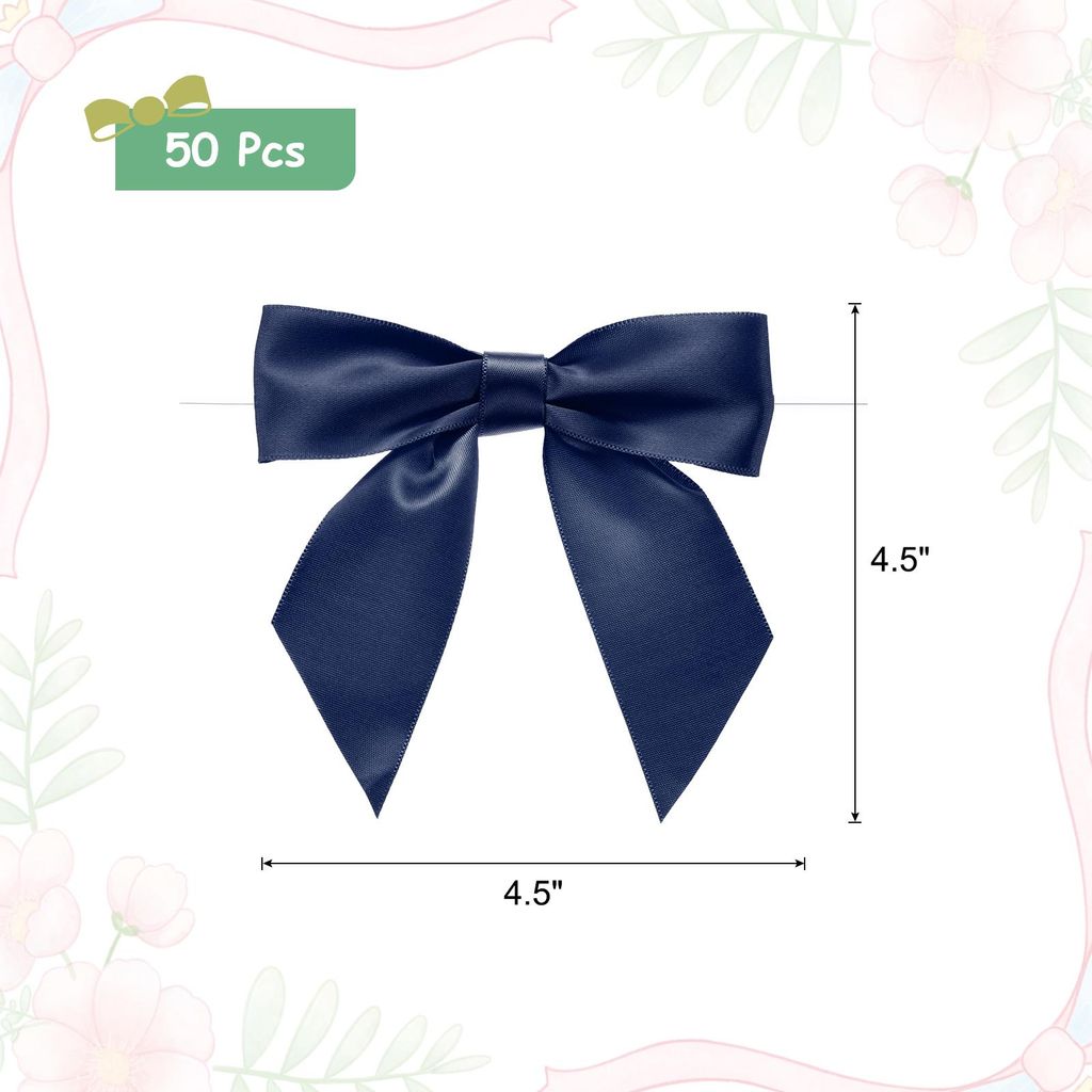50 Stš¹ck vorgebundene kleine Schleifen Dekor Satinband 4,5" Mini Schleife Geschenkschleifen fš¹r Bastelarbeiten DIY Sš¹?igkeitenbeutel Hochz...