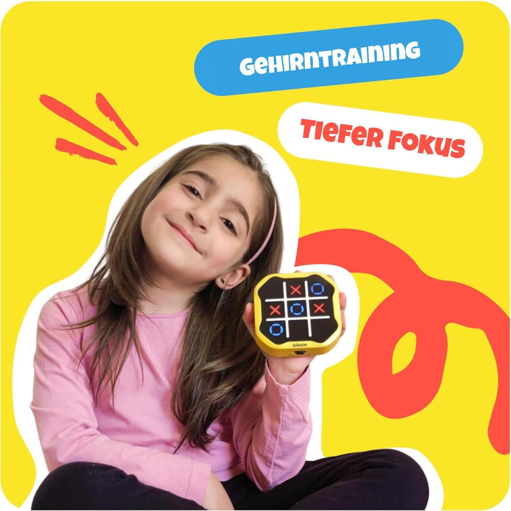 Jeu électronique Tic-Tac-Toe – Console Portable – Puzzle Voyage – Défi Cérébral – 4 Joueurs – Fidget Toy
