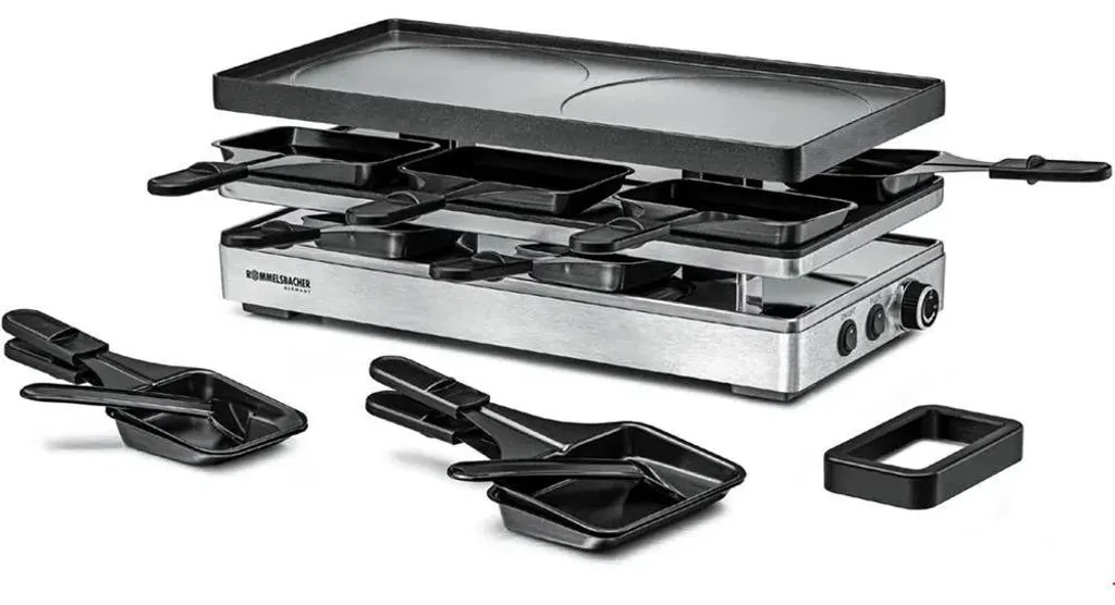 Grill de Table Rommelsbacher RCP 1800 en Acier Inox et Aluminium Inoxydable