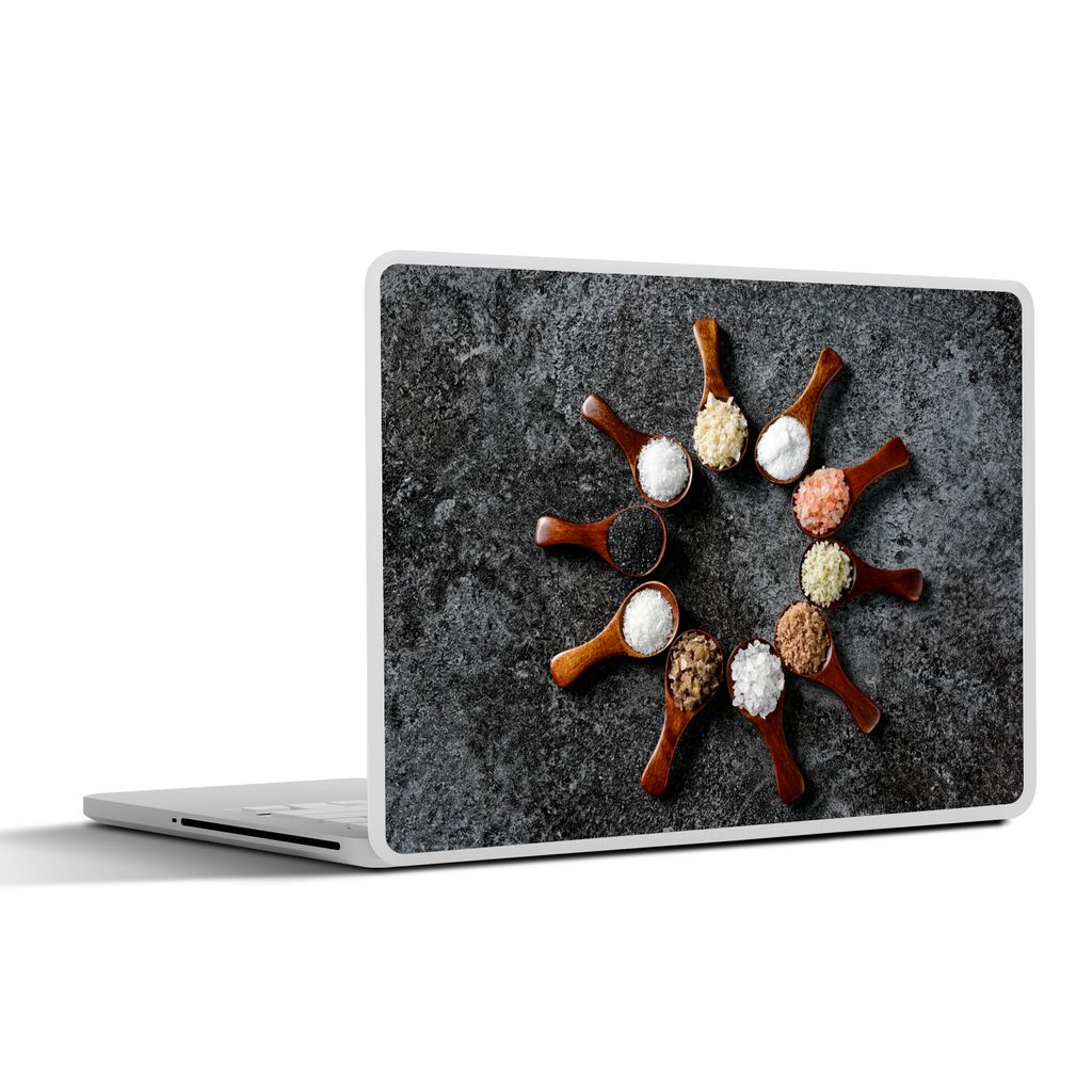MuchoWow Laptop Aufkleber Sticker Cover Löffel - Kräuter - Gewürze - Küche - Industrie 30x21 cm - Sticker für Laptop - Selbstklebend