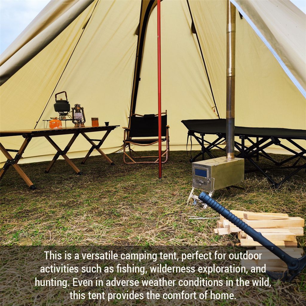 MCETO Tipi-Zelt für 4–6 Personen, mit Ofenanschluss, Produktbild 5