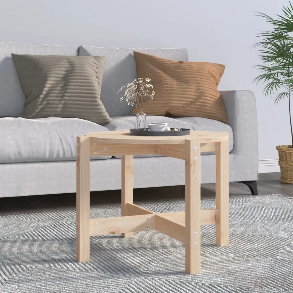 Maison Exclusive Tavolino Rotondo Ø 62,5 cm in Pino Massello - Offerta