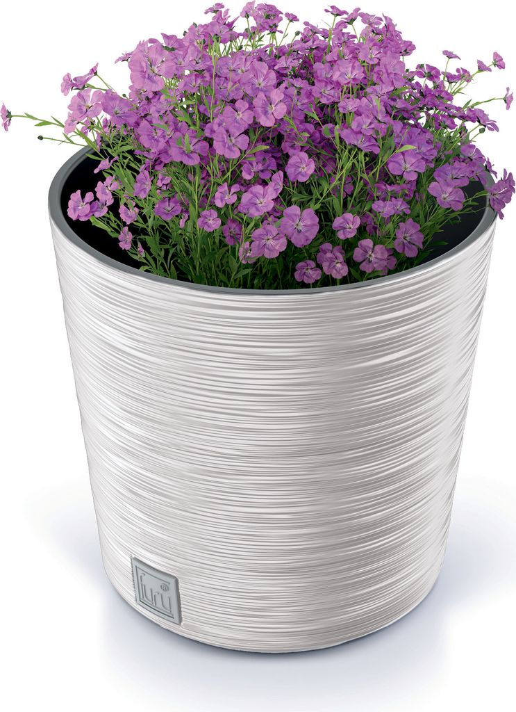 Blumentopf Furu Round Kunststoff Ø 25 cm H 24,7 cm weiß Produktbild 
