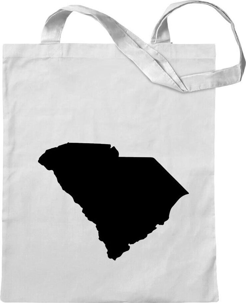 Kiwistar - Baumwolltasche - weiss - USA - Bundesstaat - South Carolina - Tragetasche Stoffbeutel Umhängetasche Langer Henkel