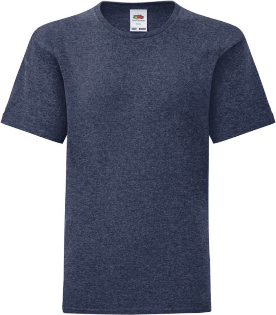 Fruit Of The Loom Jungen Iconic T-Shirt PC3388 (164) (Marineblau meliert)
