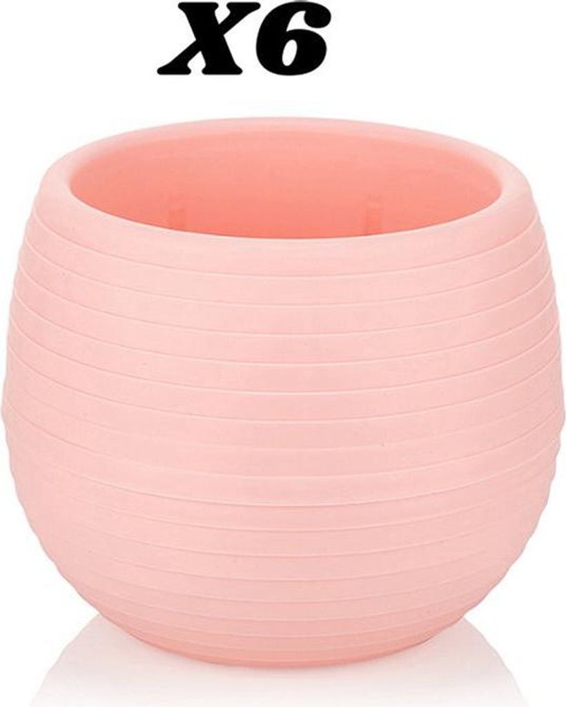 6er Set Cactus Blumentöpfe Rosen 13 cm mit Drainage, UV-beständige Stecketöpfe, winterhart