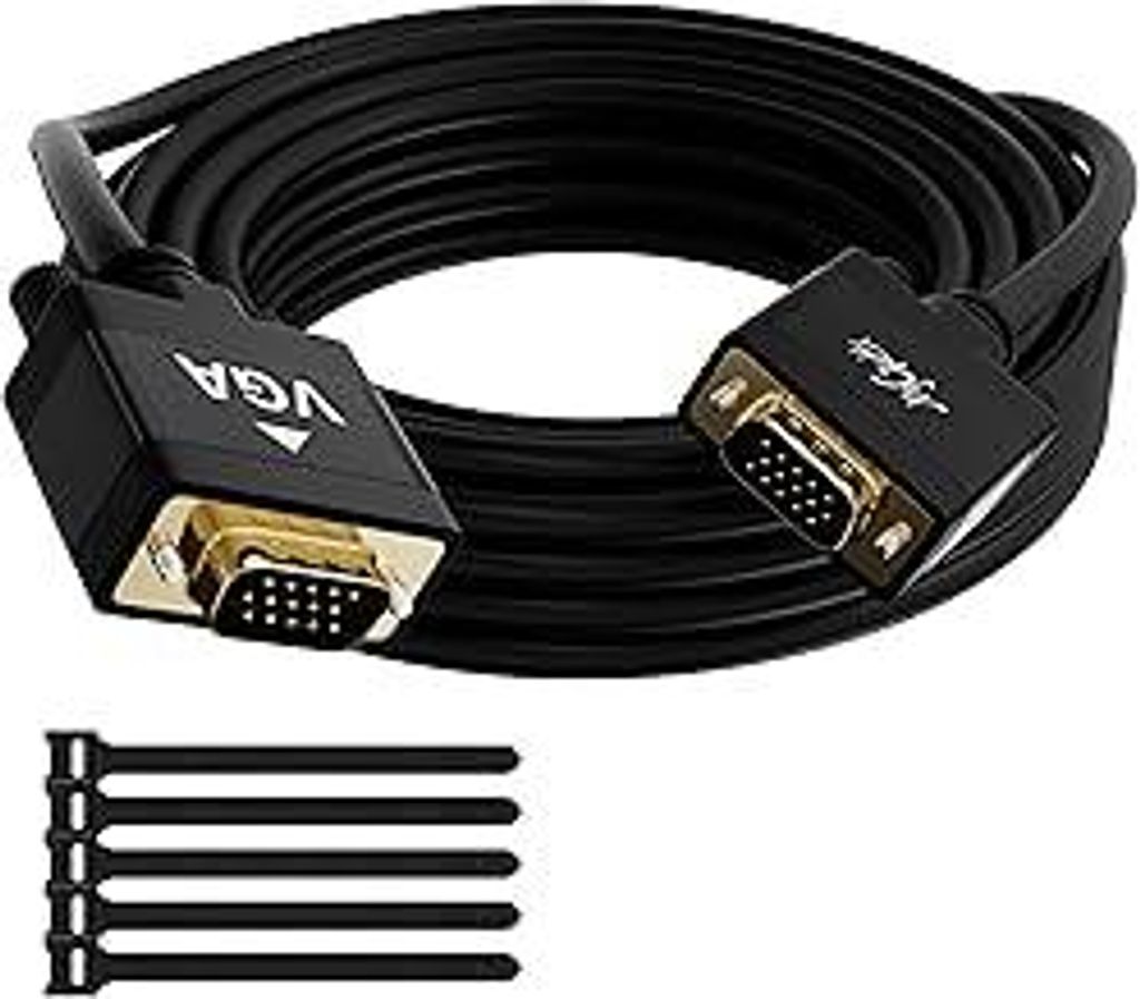 VGA Kabel 1m,D-Sub 15-polig vergoldete Stecker auf Stecker,Aluminiumgehäuse,30AWG Monitorkabel,Full HD 1080P SVGA Bildschirmkabel für Monitor,TV,...