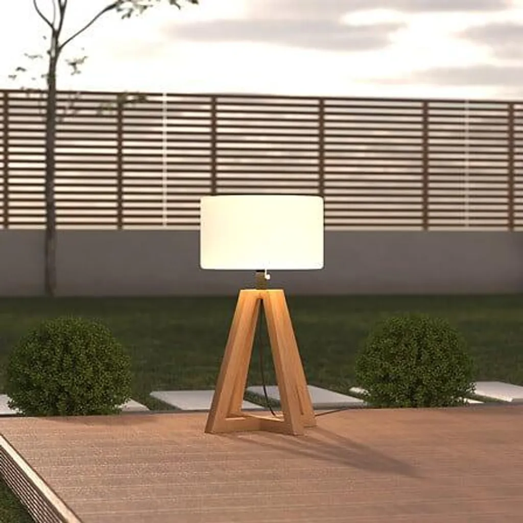 Lampe Matia en acacia résistant aux intempéries, éclairage 58 cm - 5