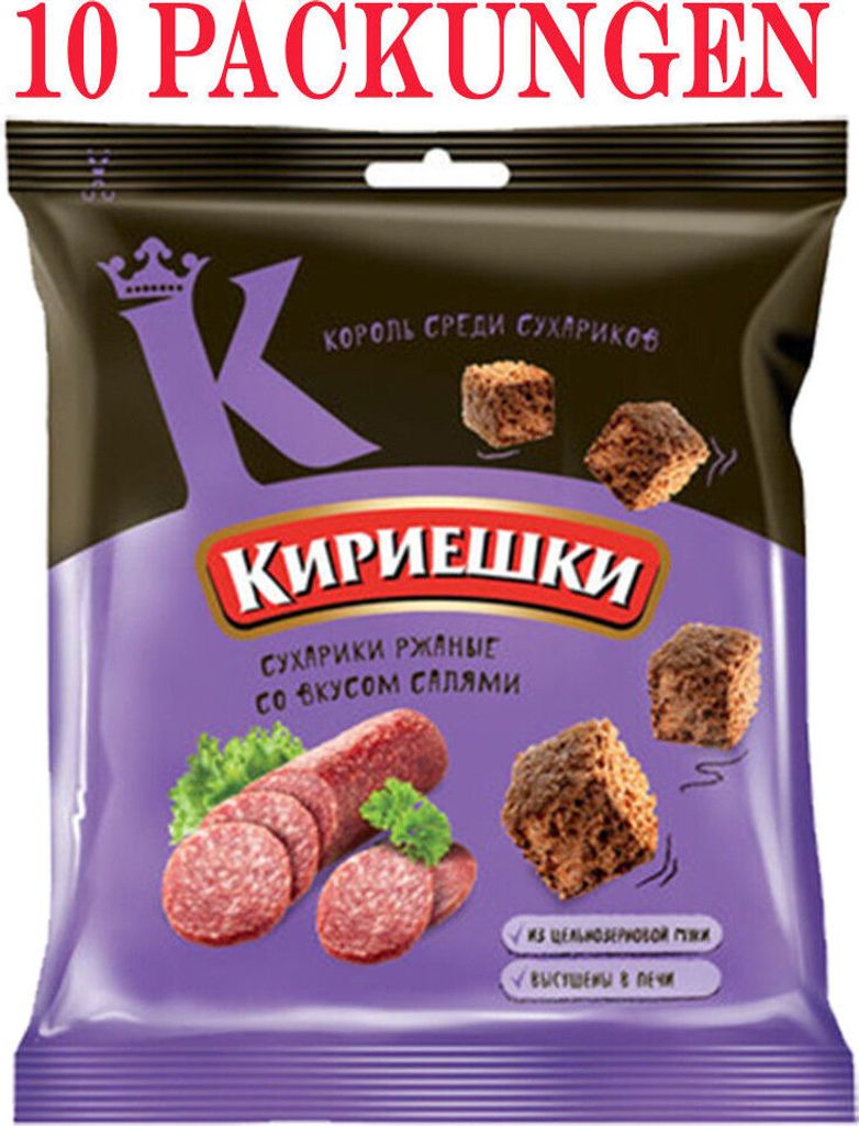Brotchips Kirieschki mit Salami-Geschmack 10 Packungen Produktbild 