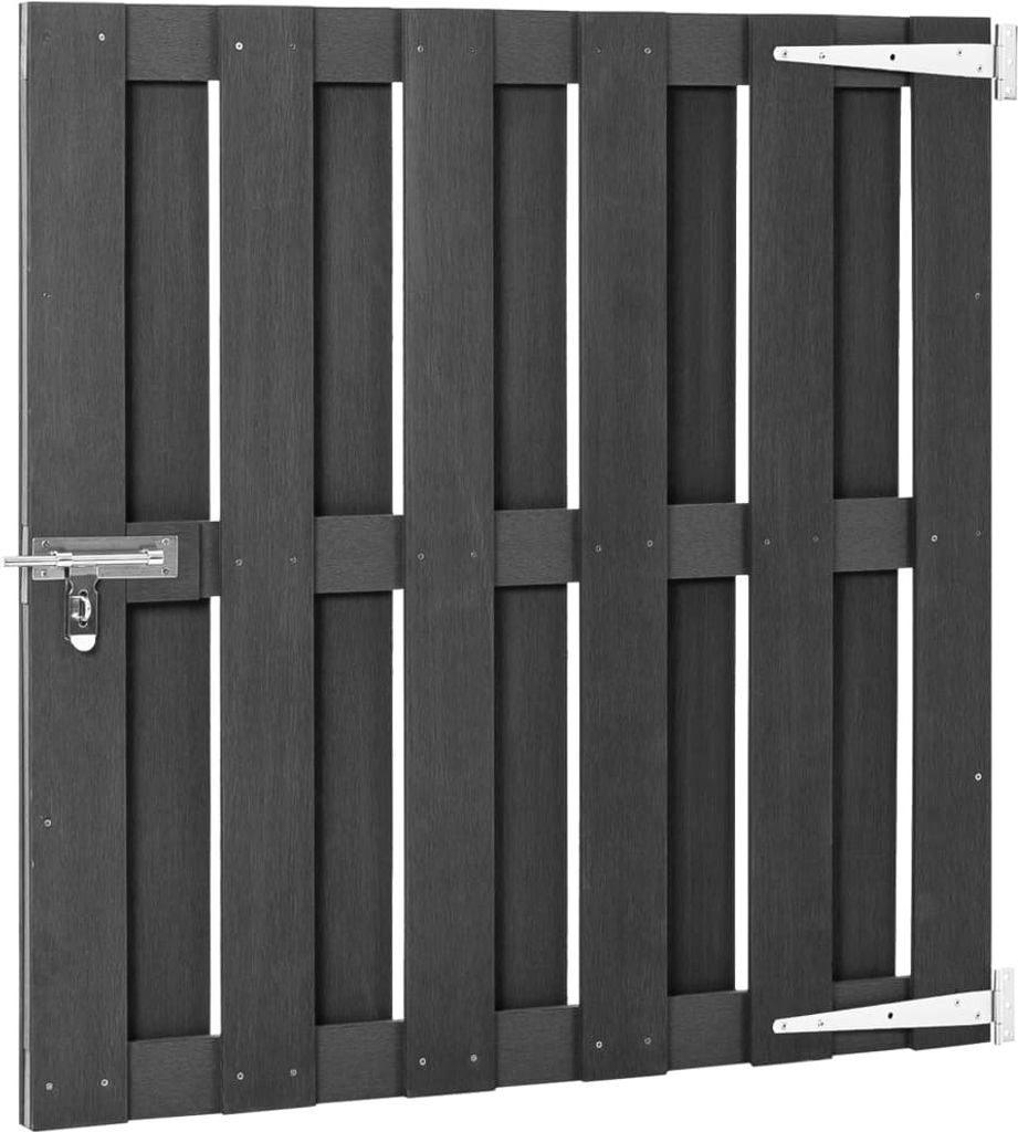 vidaXL Portail de jardin WPC 100 x 100 cm Gris Image du produit 