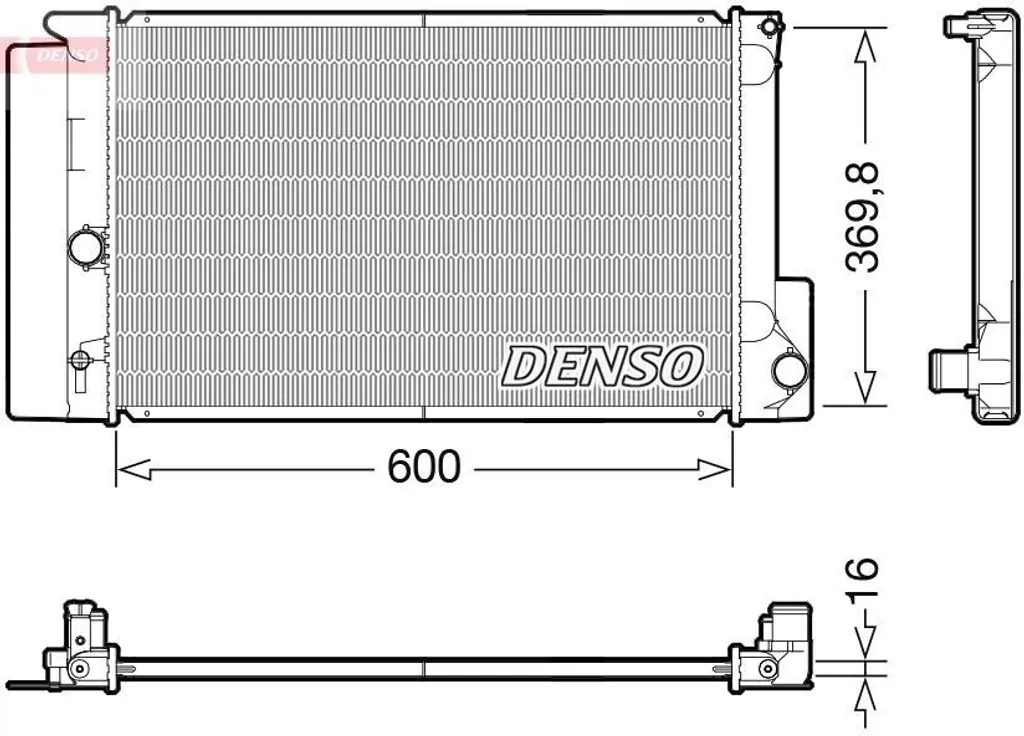 Radiateur de refroidissement moteur Toyota Corolla et Verso DENSO DRM