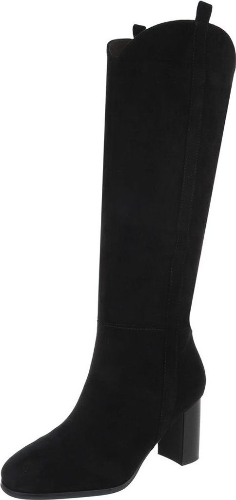 Ital-Design Damen Stiefel Wildlederoptik High-Heel Stiefel 88489532 Schwarz Gr. 41