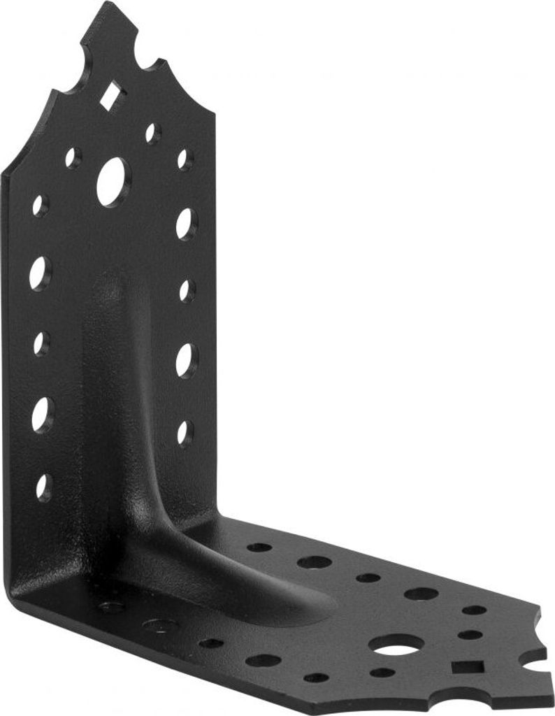 BKshop | Winkelverbinder SDKP 1 - 115x115x65x2,5mm - Schwarz - Korrosionsbeständig - Einfache Montage