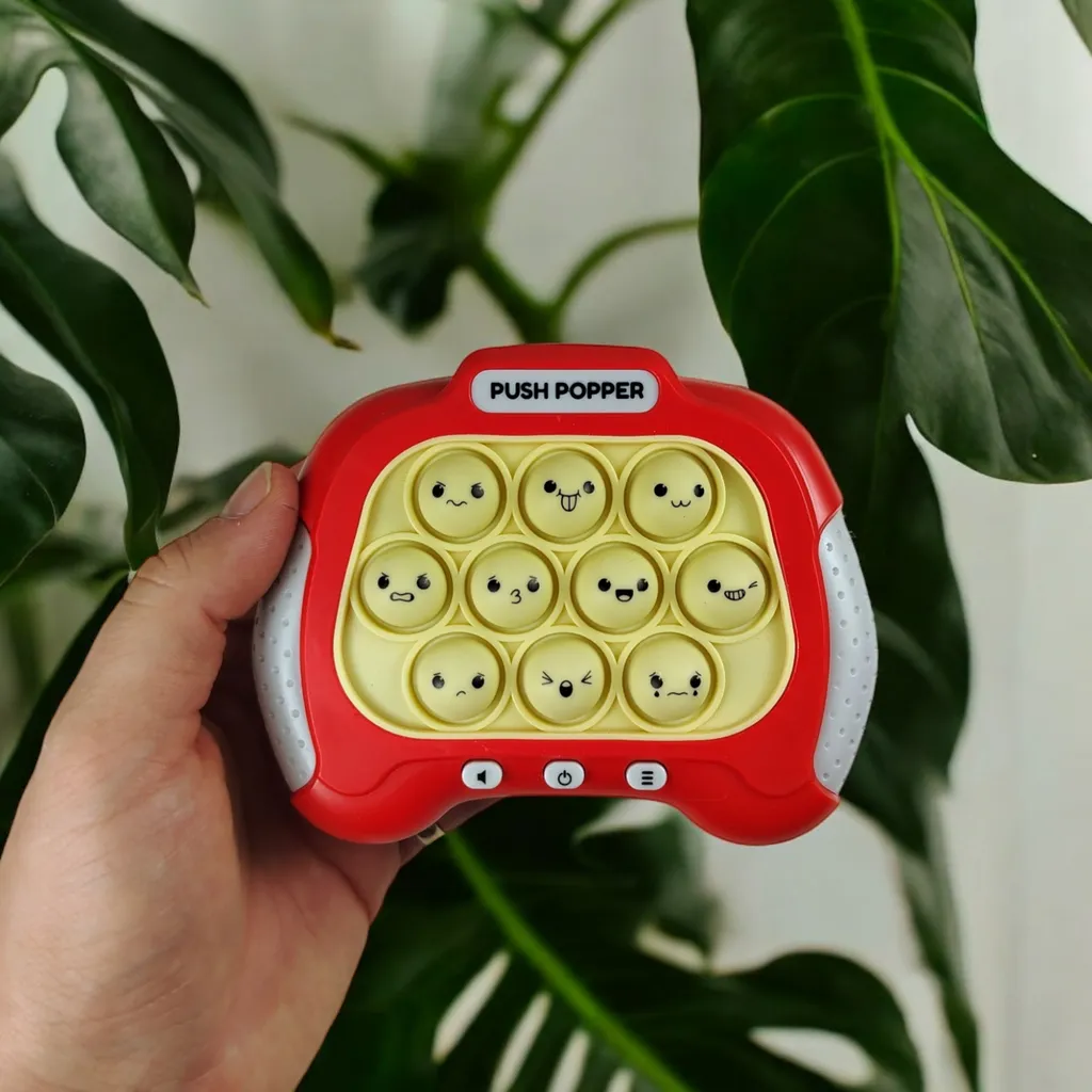 Jouet de Concentration Push Popper Rouge - Fidget avec Alerte Sonore