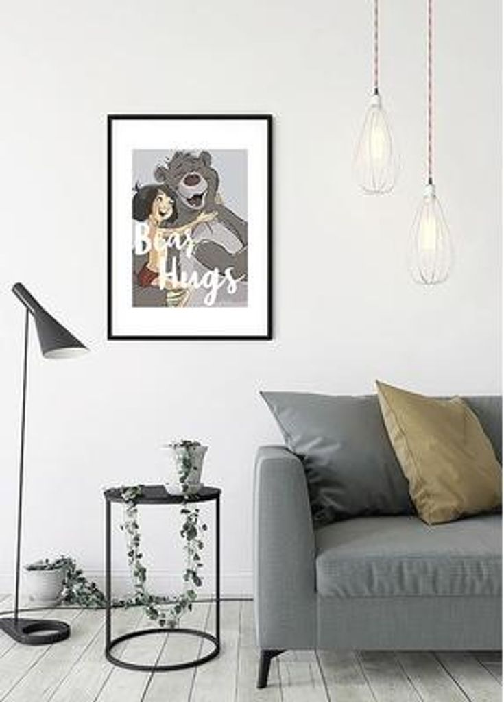 Kunstposter – Mowgli und Baloo umarmen sich – 50 x 70 cm