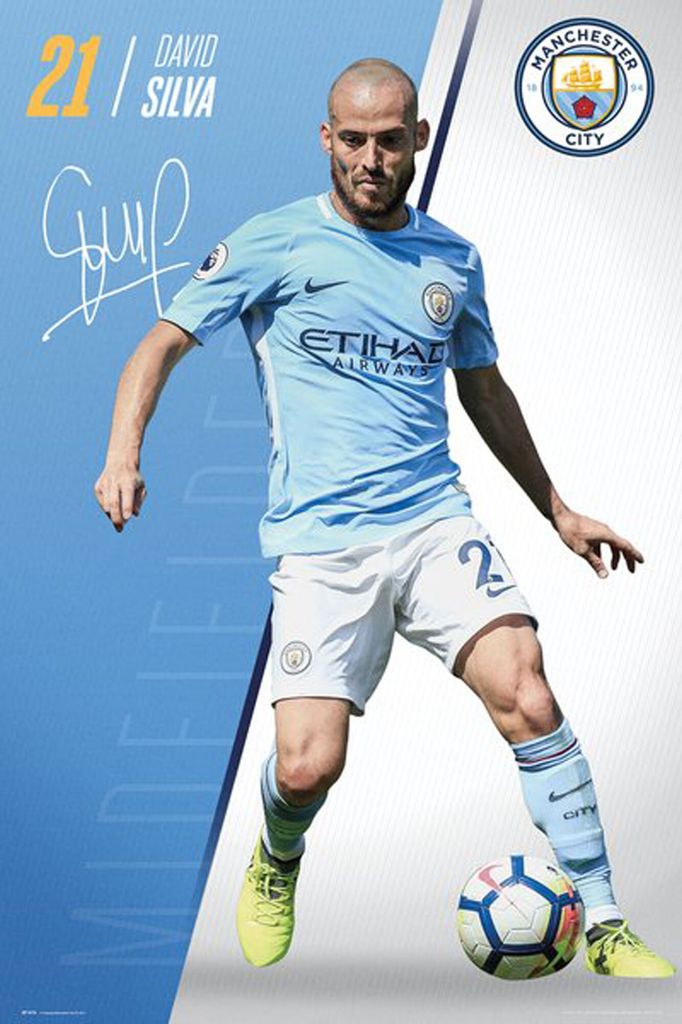 Fußball - Poster - Manchester City - Silva 17/18