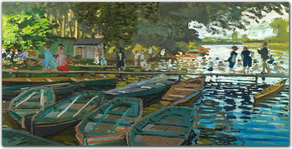 Coloray Küchenrückwand 140x70 Spritzschutz aus Glas - Boote am Pier Monet