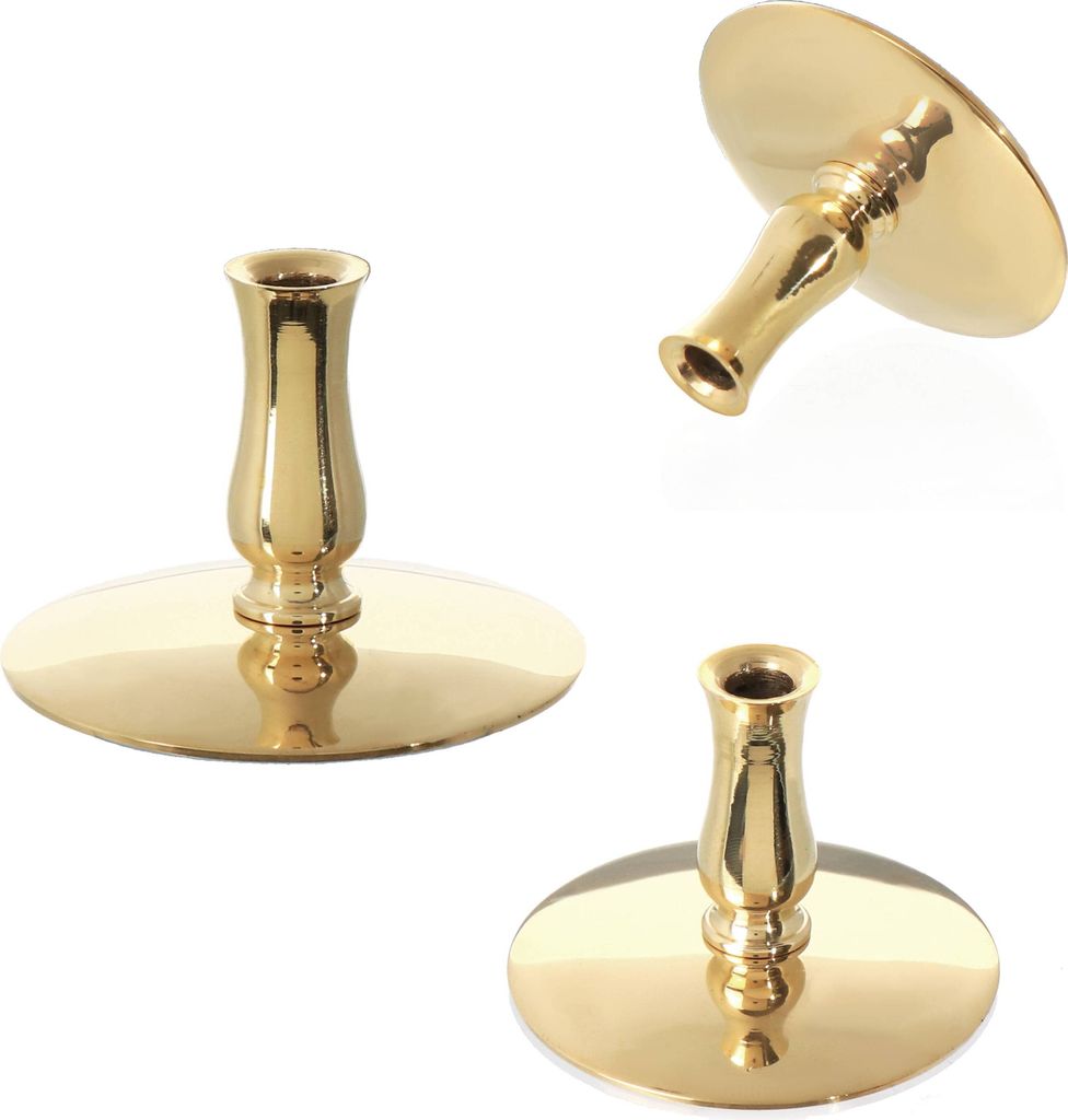 3x Kerzenhalter Messing Kerzenständer Dünne Altarkerzen Bis Ø6,7mm Hochzeit 6731