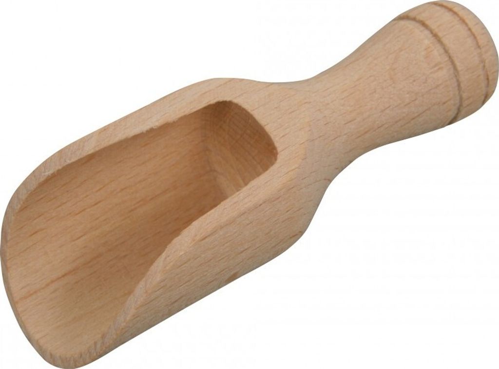 Kleine Holzschaufel 8 cm aus massivem Holz für die präzise Produktbild 