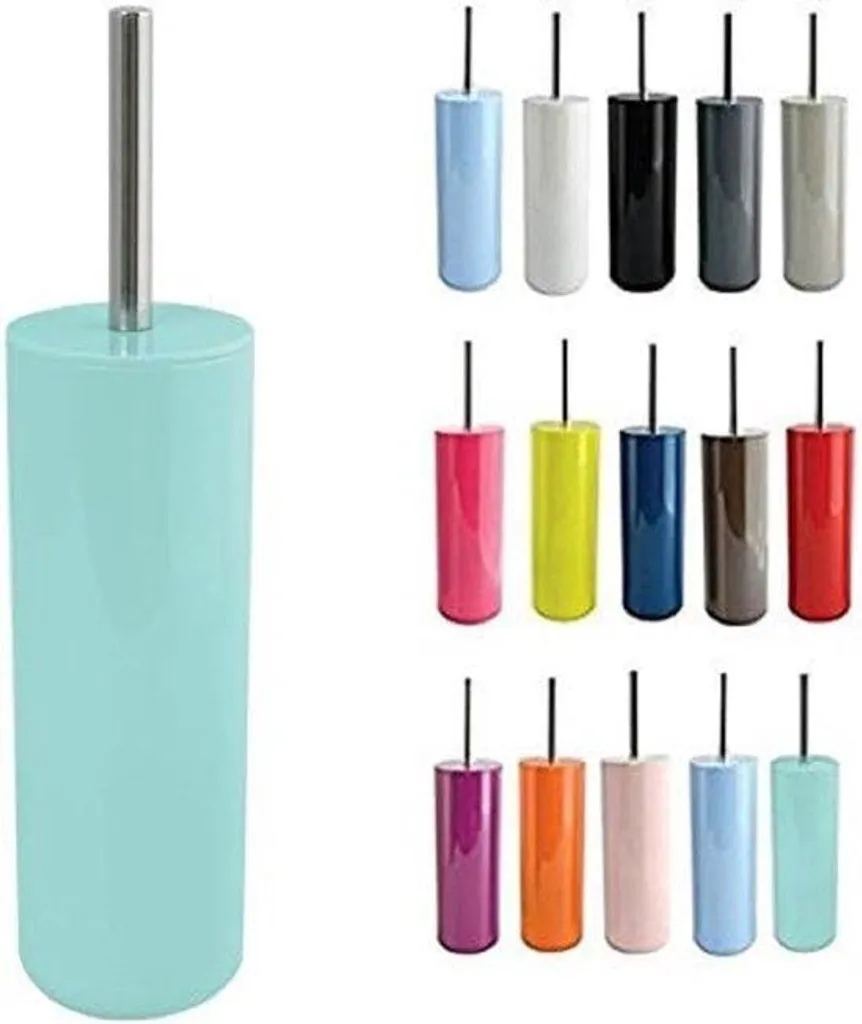 Ensemble de toilettes avec brosse et support vert pastel polystyrène
