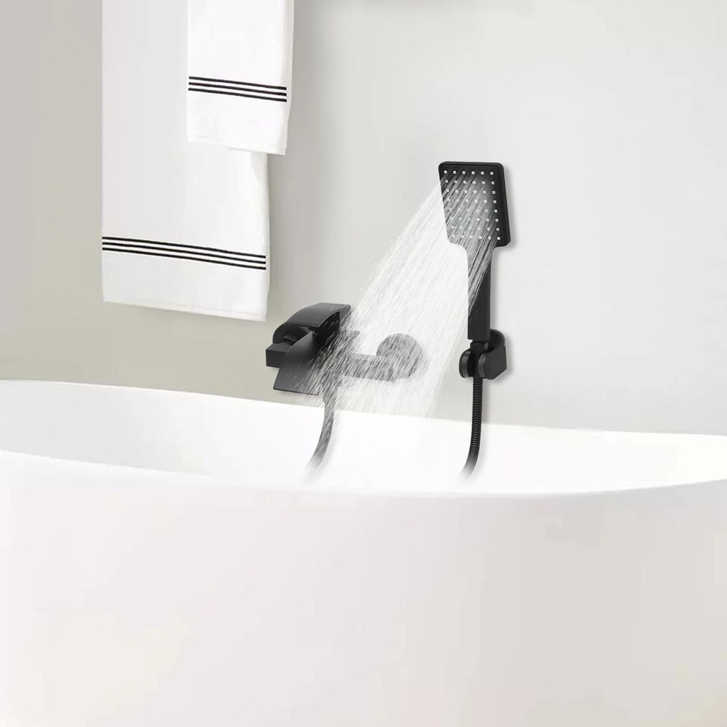 Badewannenarmatur - Wandmontage Mischbatterie - Wasserfall Produktbild 