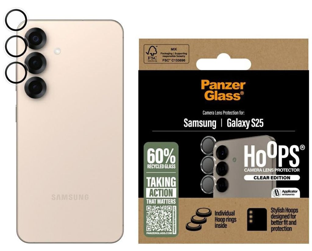 PanzerGlass Hoops Transparent Lens Protector Samsung S25 Produktbild 