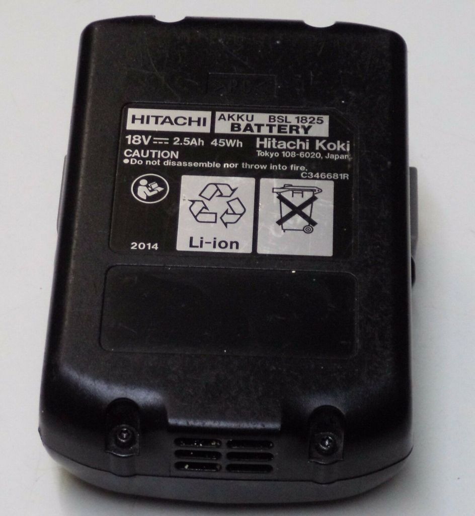 Original Hitachi Akku 18 V BSL 1825 Neubestückt mit 2,5 Ah  Produktbild 3