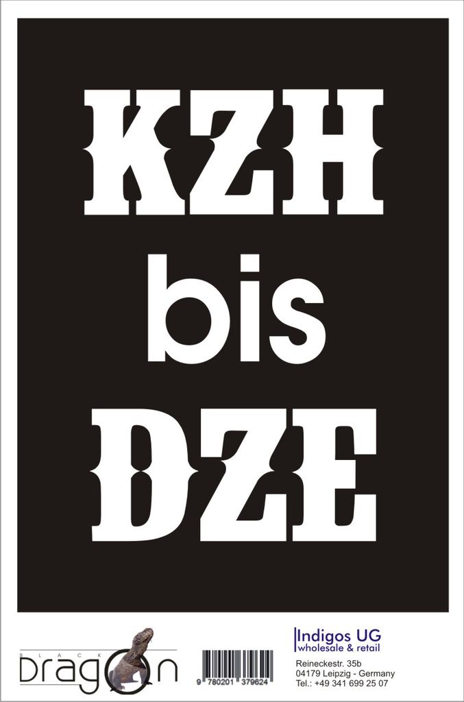 Aufkleber / Autoaufkleber - JDM / Die cut / Auto / OEM - KZH - Bis DZE - 150x100 mm KZH - Bis DZE - Heckscheibe / Heckscheibenaufkleber
