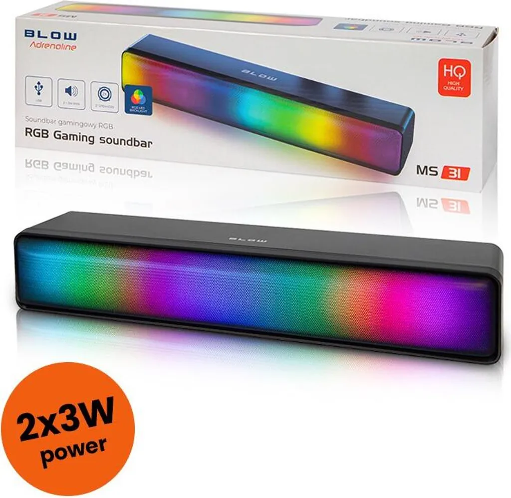 Haut-parleurs BLOW MS-31 Soundbar USB avec réglage de volume en façade