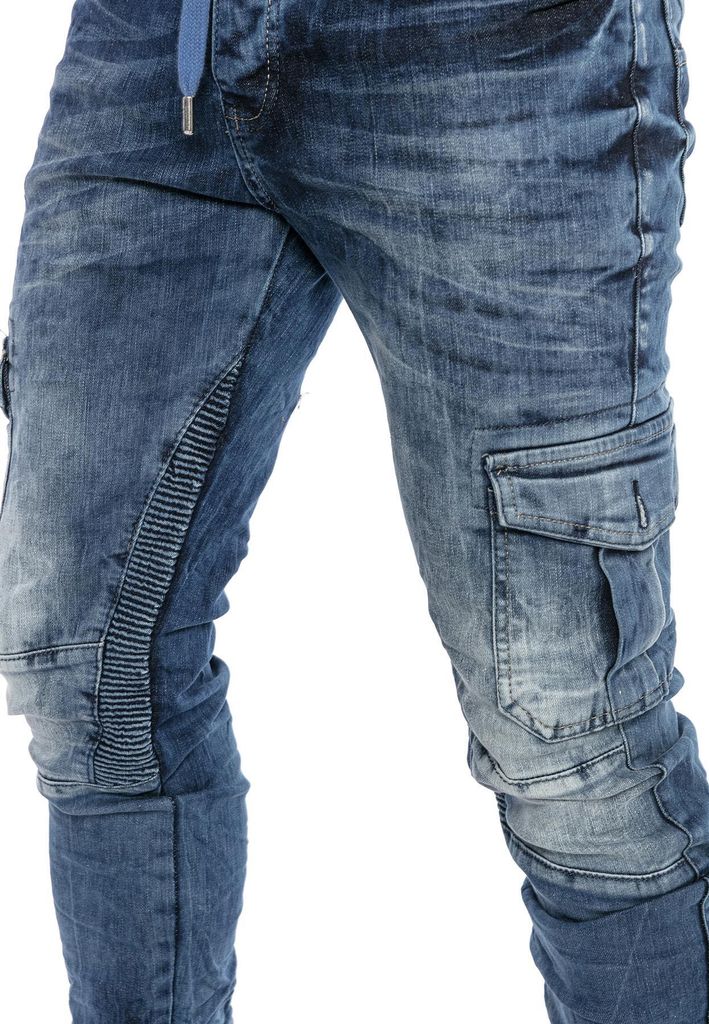 Red Bridge Herren Jogger Denim Jeanshose Cargo Hose Narrow Produktbild 7