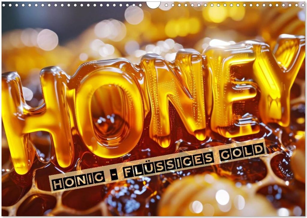 HONIG - flüssiges Gold (Wandkalender 2026 DIN A3 quer), CALVENDO Monatskalender
