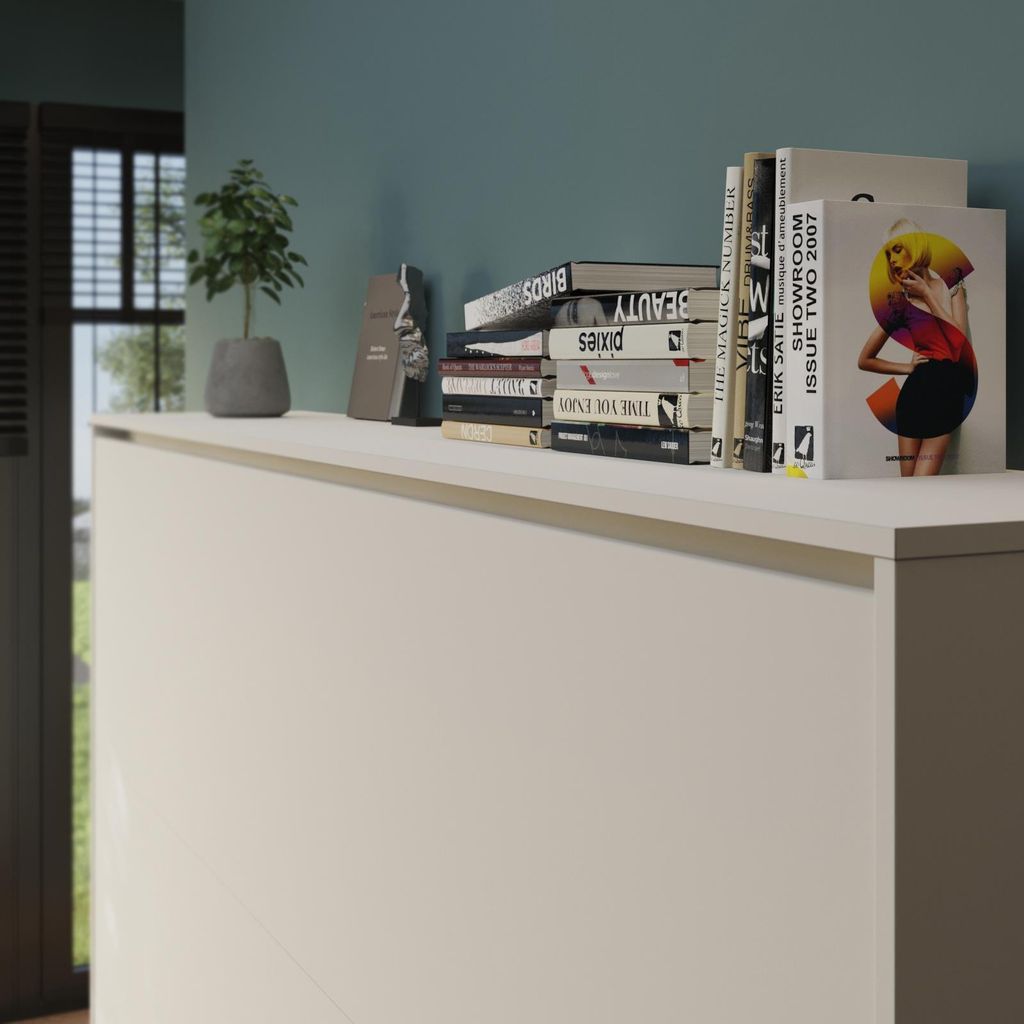 Skříňová postel Classic 160x200 Horizontal White Bez Obrázek produktu 6