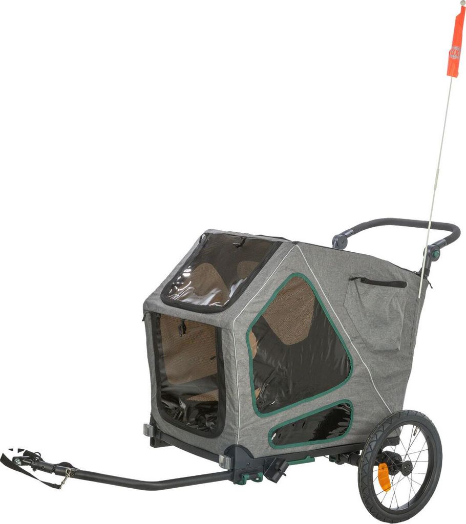 TRIXIE Fahrradanhänger für große Hunde, mit Federung - Produktbild 