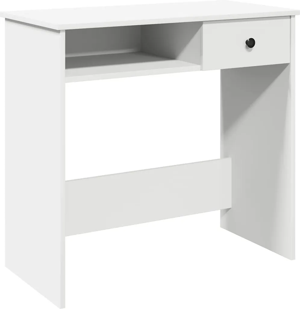 vidaXL Scrivania Moderna Bianca 80cm | Scrittoio Compatto Legno Design