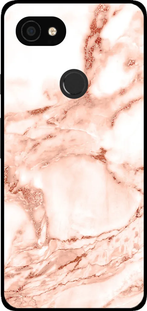 Custodia Marmo per Google Pixel 3A Bianco Oro Rosa | Cover TPU Smartphonica