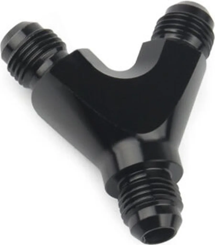 Raccordo Y-Block AN10 a Dual AN6 Alluminio Nero - Tenuta Professionale - 2