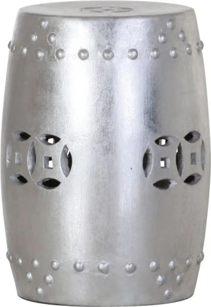 Casa Padrino Tabouret Designer Terracotta Argent pour Salon de Luxe